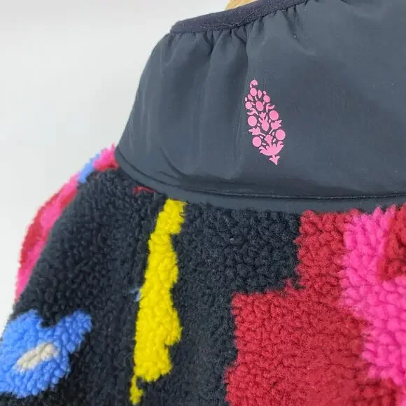 Free People Hit The Slopes Printed Fleece Pullover - Moroccan Night Combo - S - Picture 7 of 8